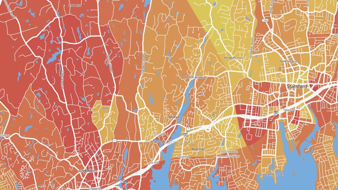 Cos Cob, CT Map of Murder Rates