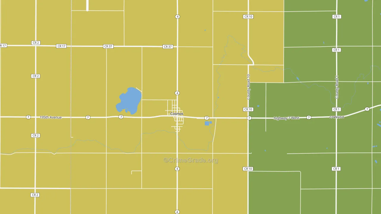 Cosmos, MN Map of Murder Rates