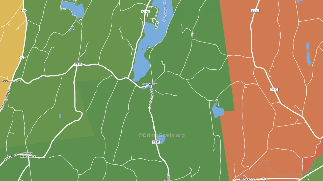 Cossayuna, NY Map of Murder Rates