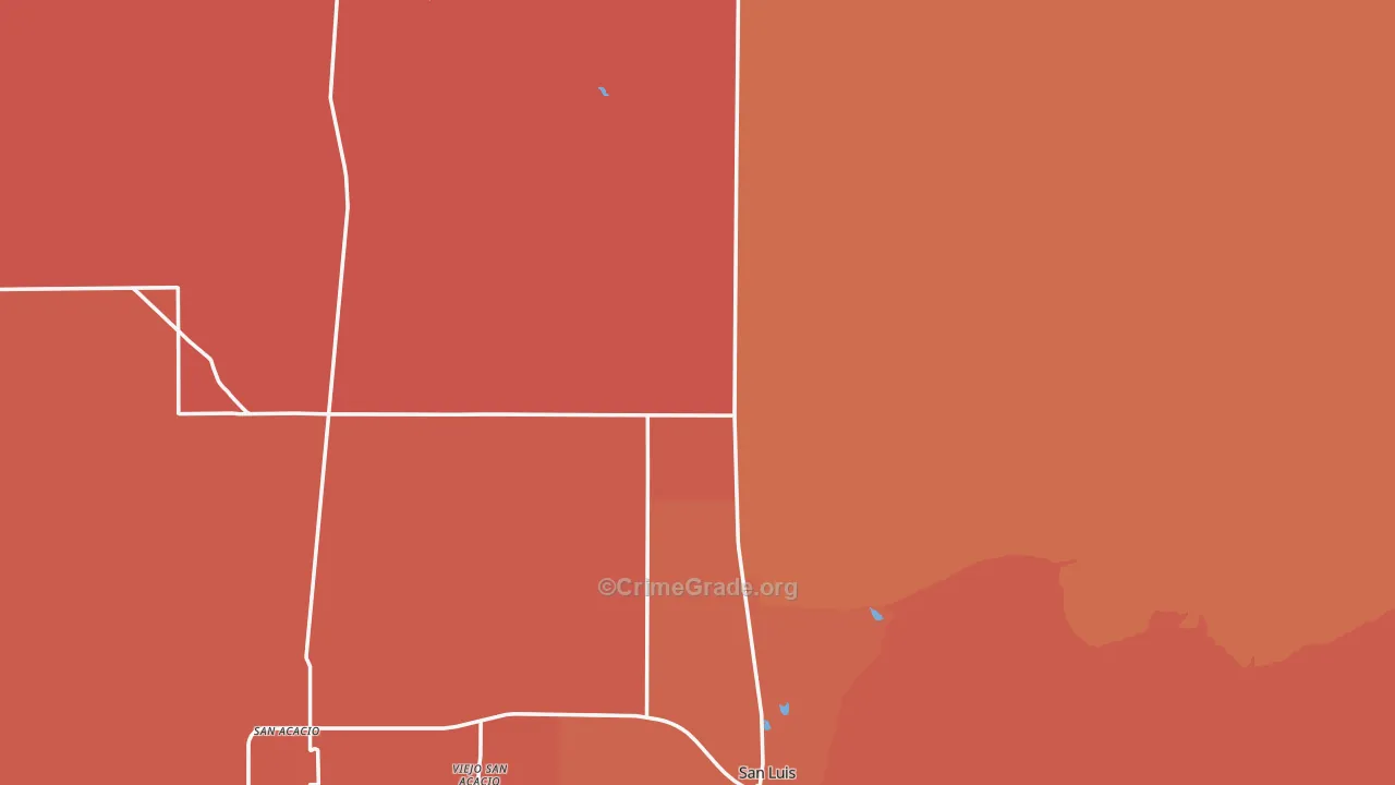 Costilla County, CO Map of Murder Rates