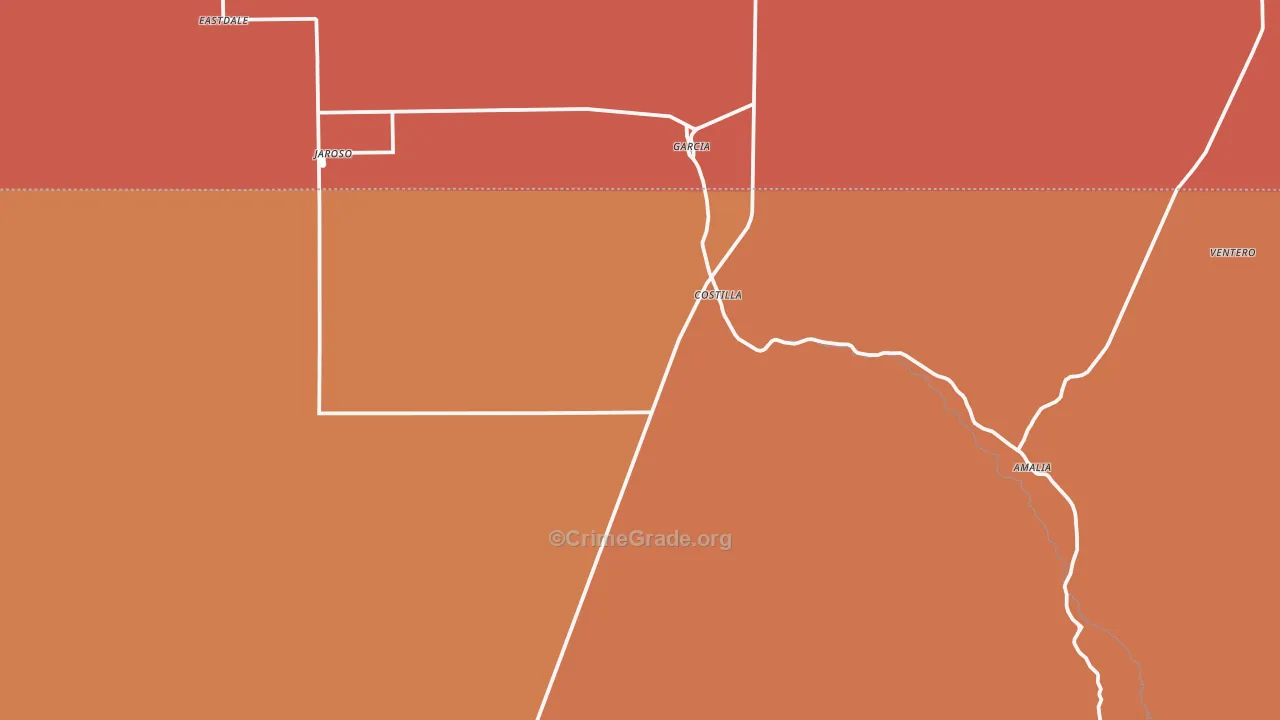 Costilla, NM Map of Murder Rates