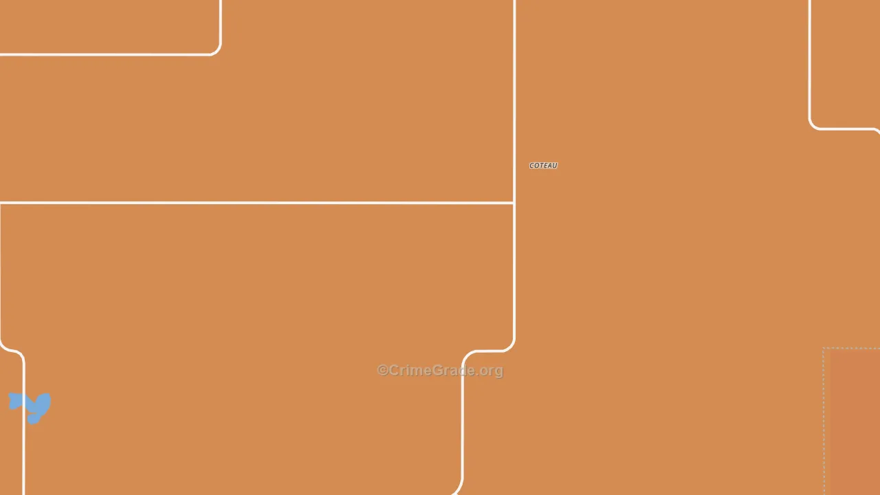 Coteau, ND Map of Murder Rates