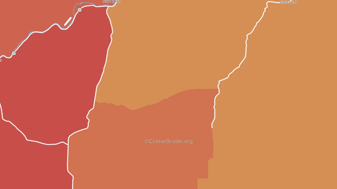 Cotopaxi, CO Map of Murder Rates