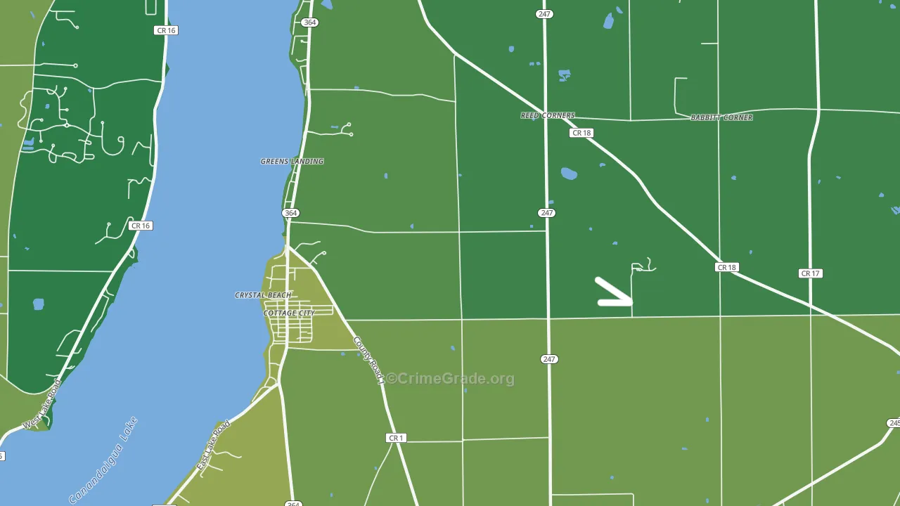 Cottage City, NY Map of Murder Rates