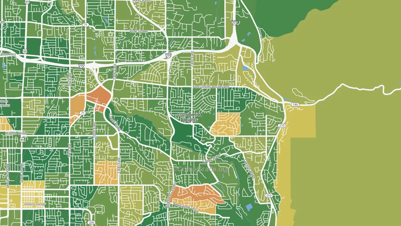 Cottonwood Heights, UT Map of Murder Rates