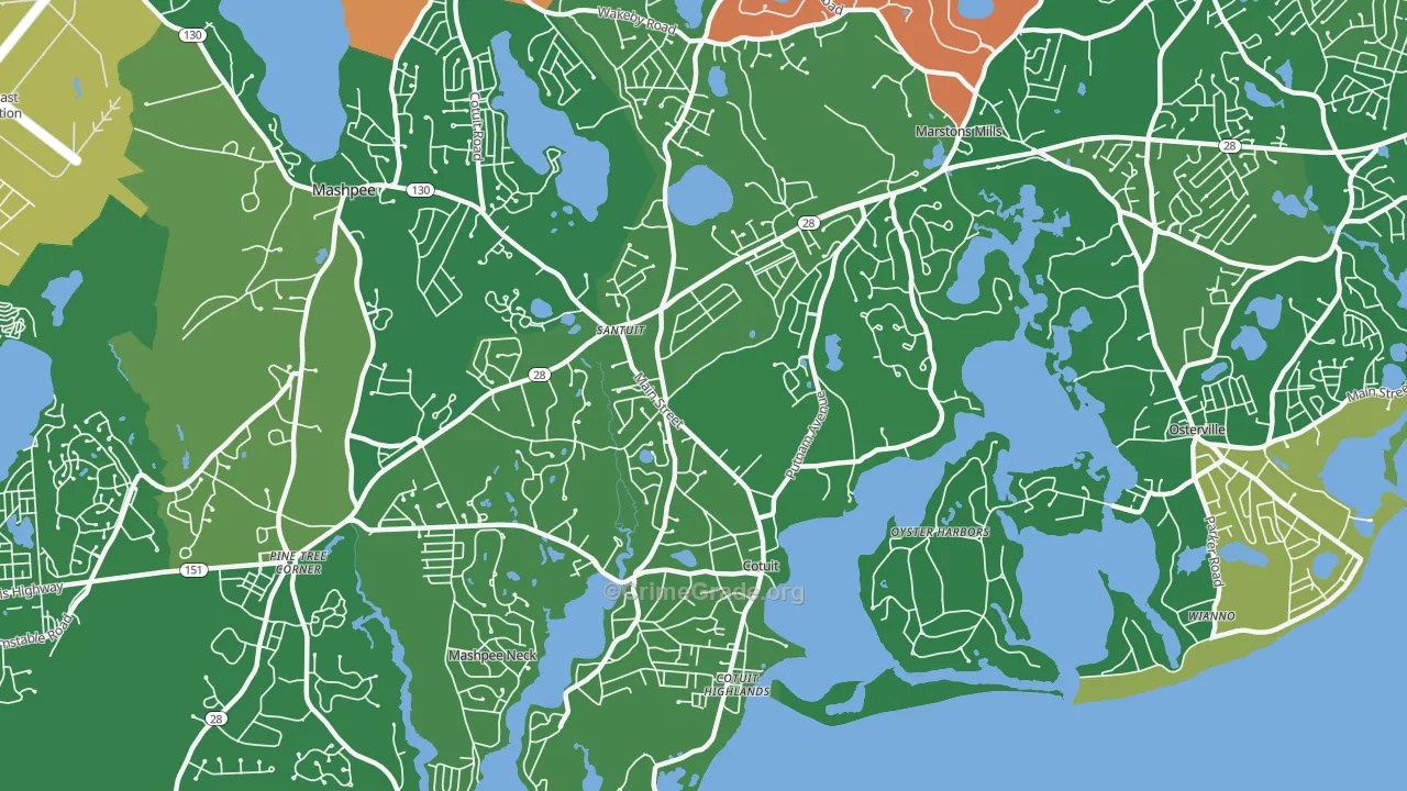 Cotuit, MA Map of Murder Rates