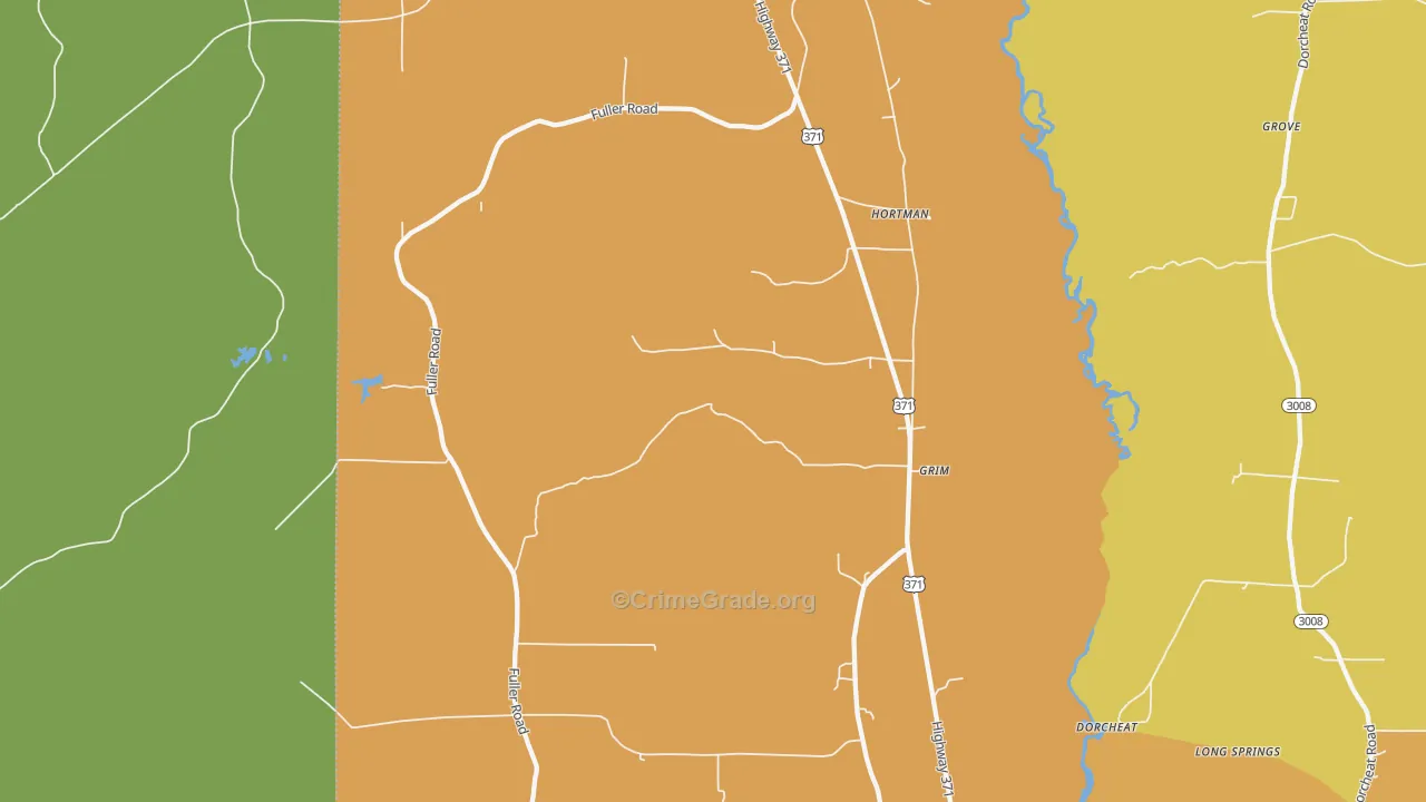 Couchwood, LA Map of Murder Rates