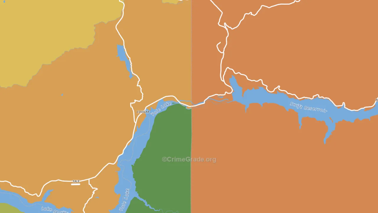 Cougar, WA Map of Murder Rates