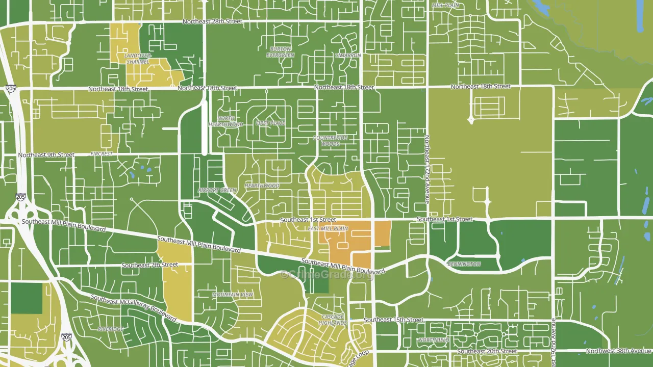 Countryside Woods, Vancouver, WA Map of Murder Rates