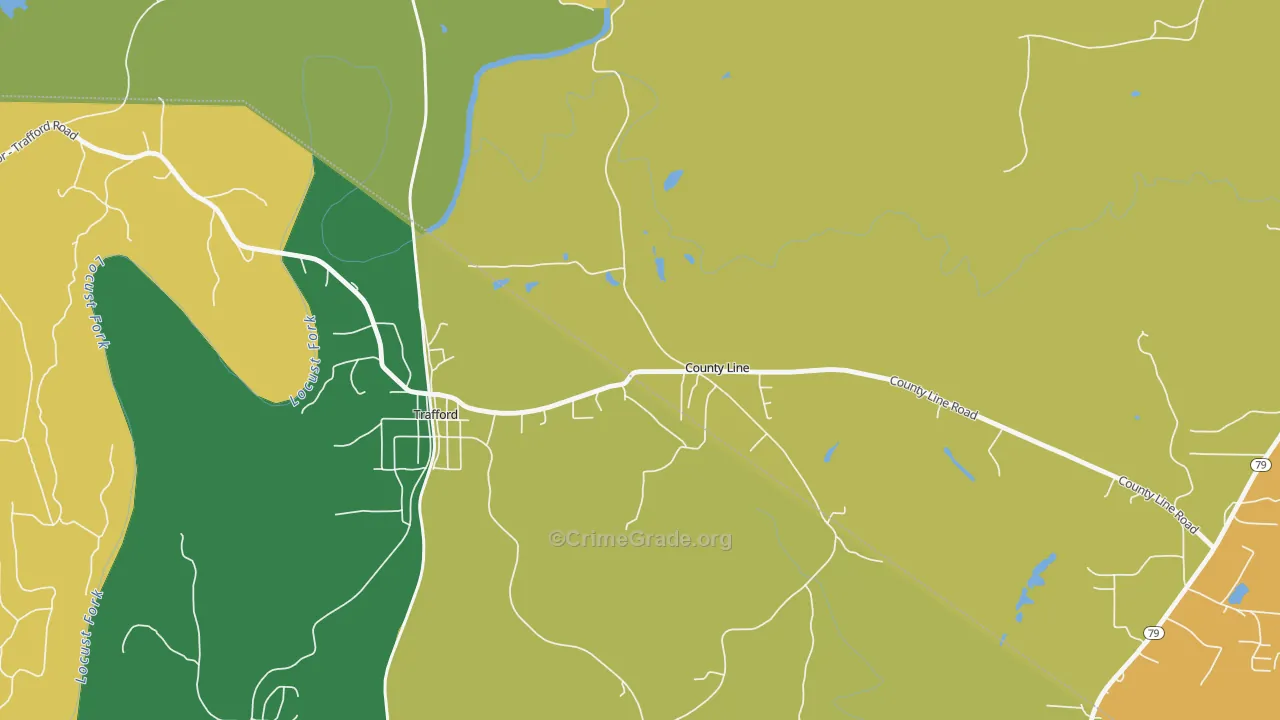 County Line, AL Map of Murder Rates