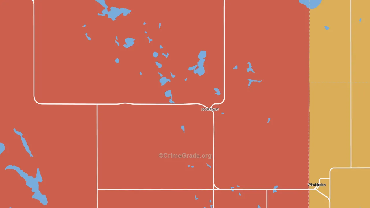 Courtenay, ND Map of Murder Rates