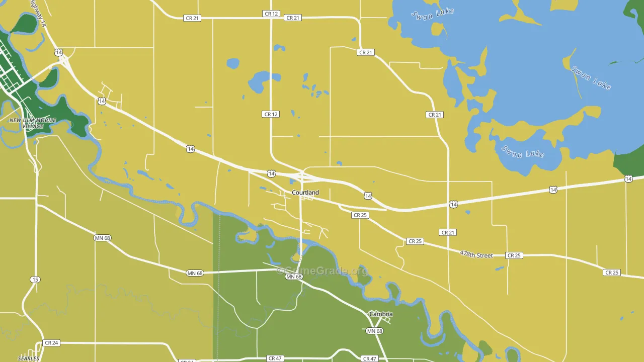 Courtland, MN Map of Murder Rates