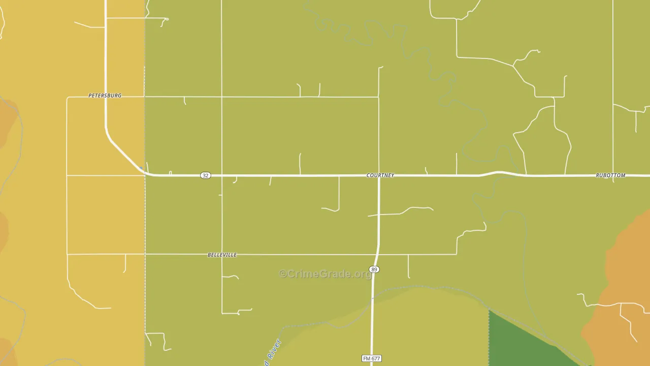 Courtney, OK Map of Murder Rates