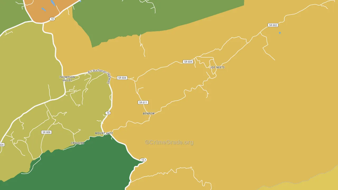 Cove Creek, VA Map of Murder Rates