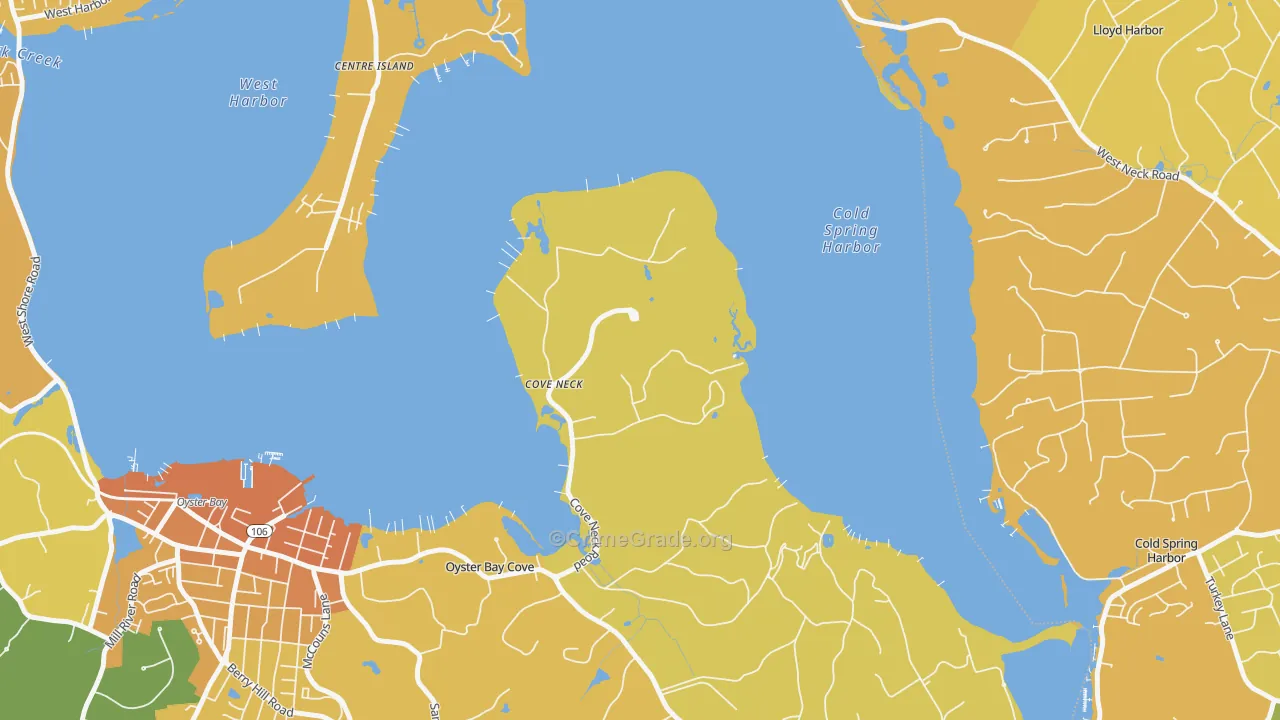 Cove Neck, NY Map of Murder Rates