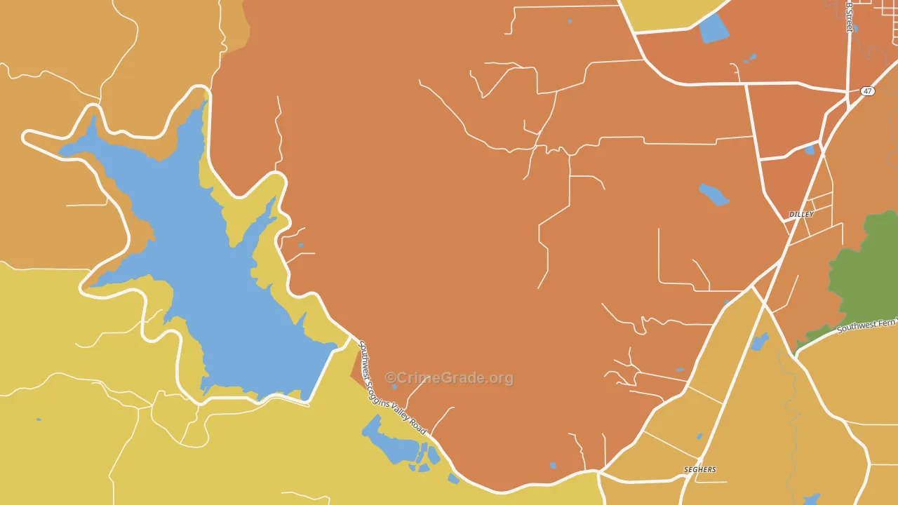 Cove Orchard, OR Map of Murder Rates