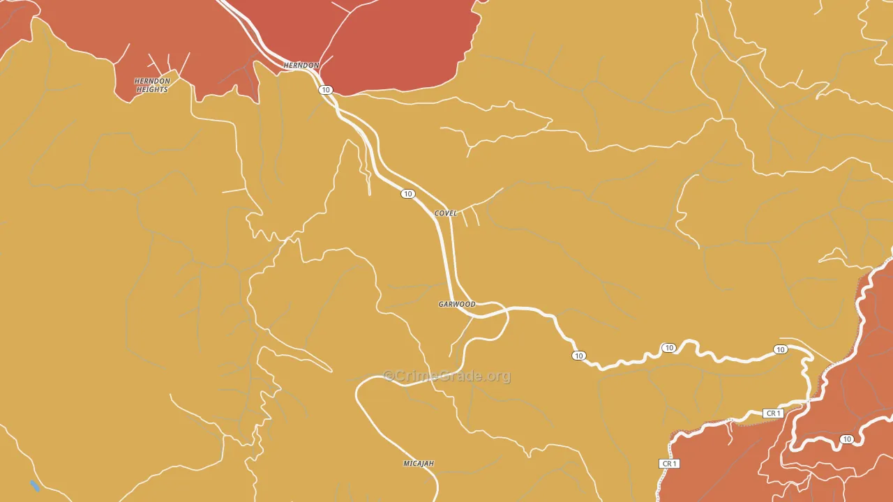 Covel, WV Map of Murder Rates