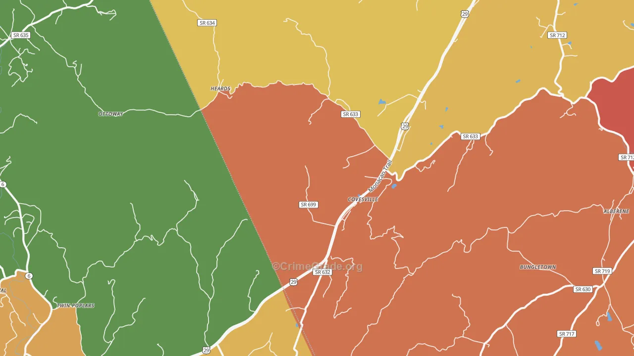 Covesville, VA Map of Murder Rates