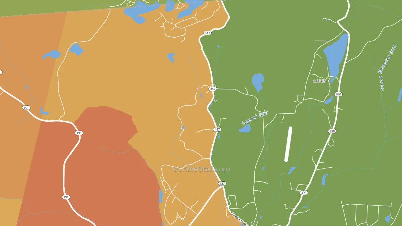 Coveville, PA Map of Murder Rates