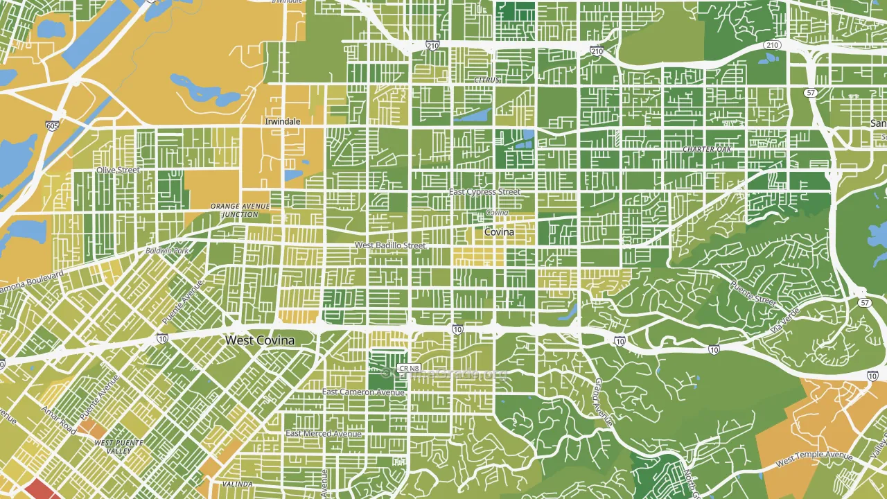 Covina-Valley, Covina, CA Map of Murder Rates