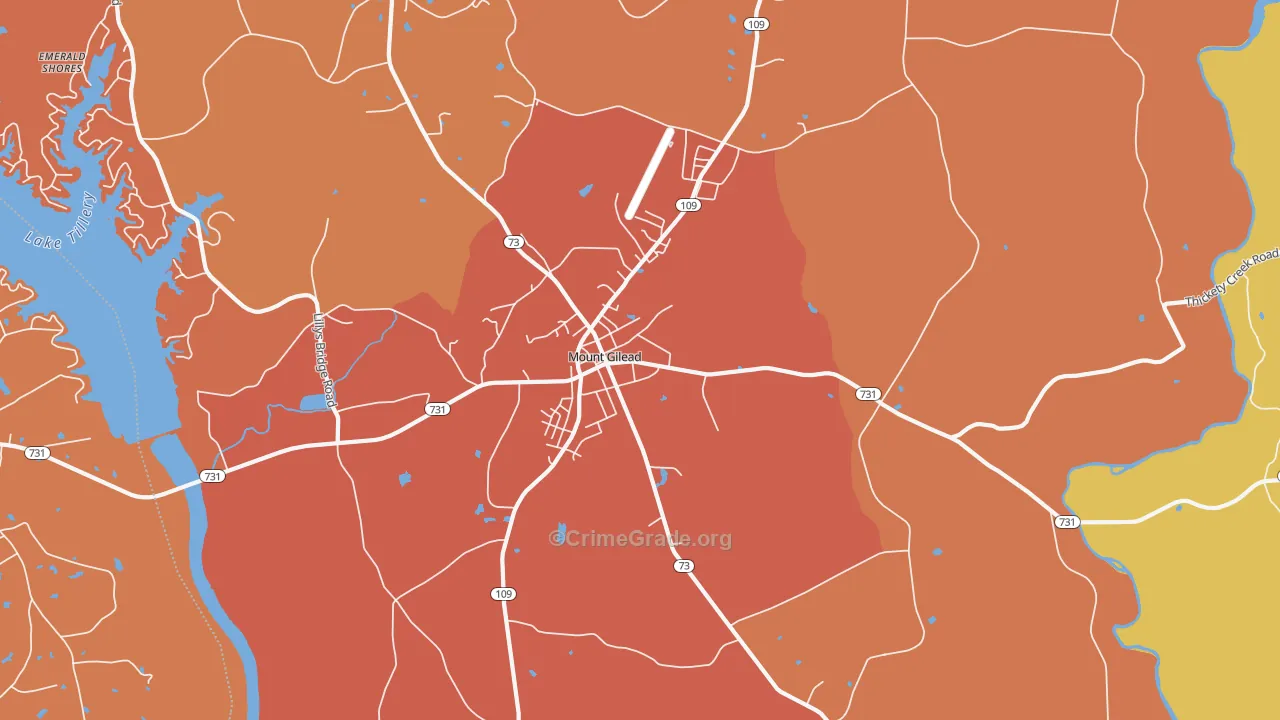 Covington, NC Map of Murder Rates