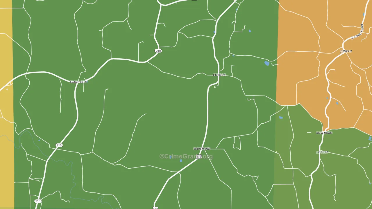 Covode, PA Map of Murder Rates