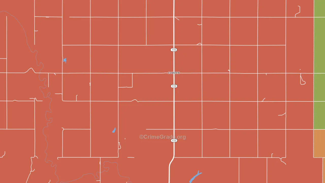 Cowden, OK Map of Murder Rates