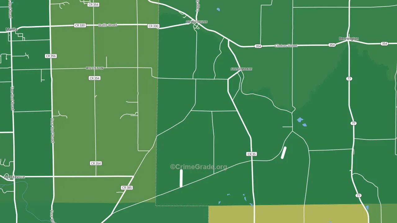 Cowlesville, NY Map of Murder Rates