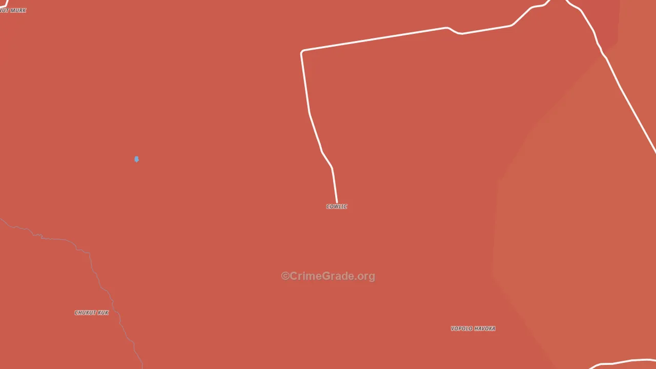 Cowlic, AZ Map of Murder Rates