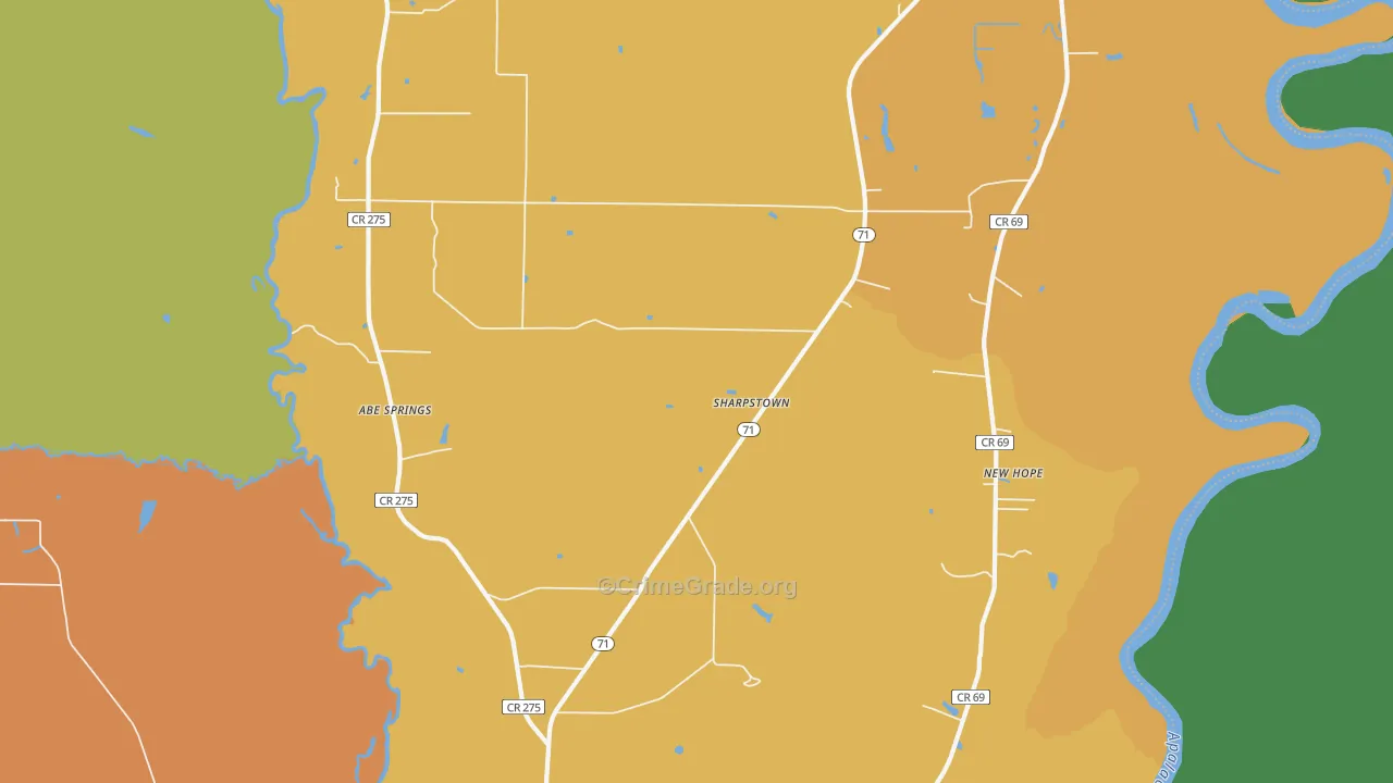 Cox, FL Map of Murder Rates