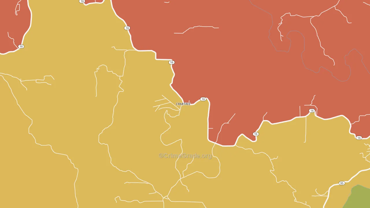 Crabtree, AR Map of Murder Rates