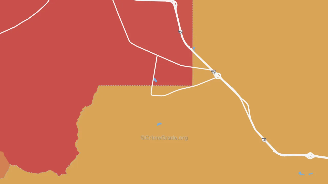 Crackerville, MT Map of Murder Rates