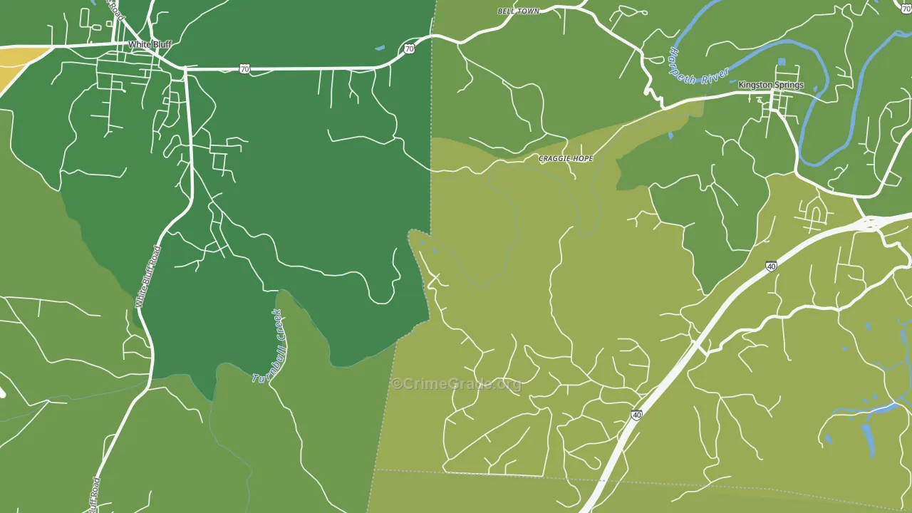 Craggie Hope, TN Map of Murder Rates
