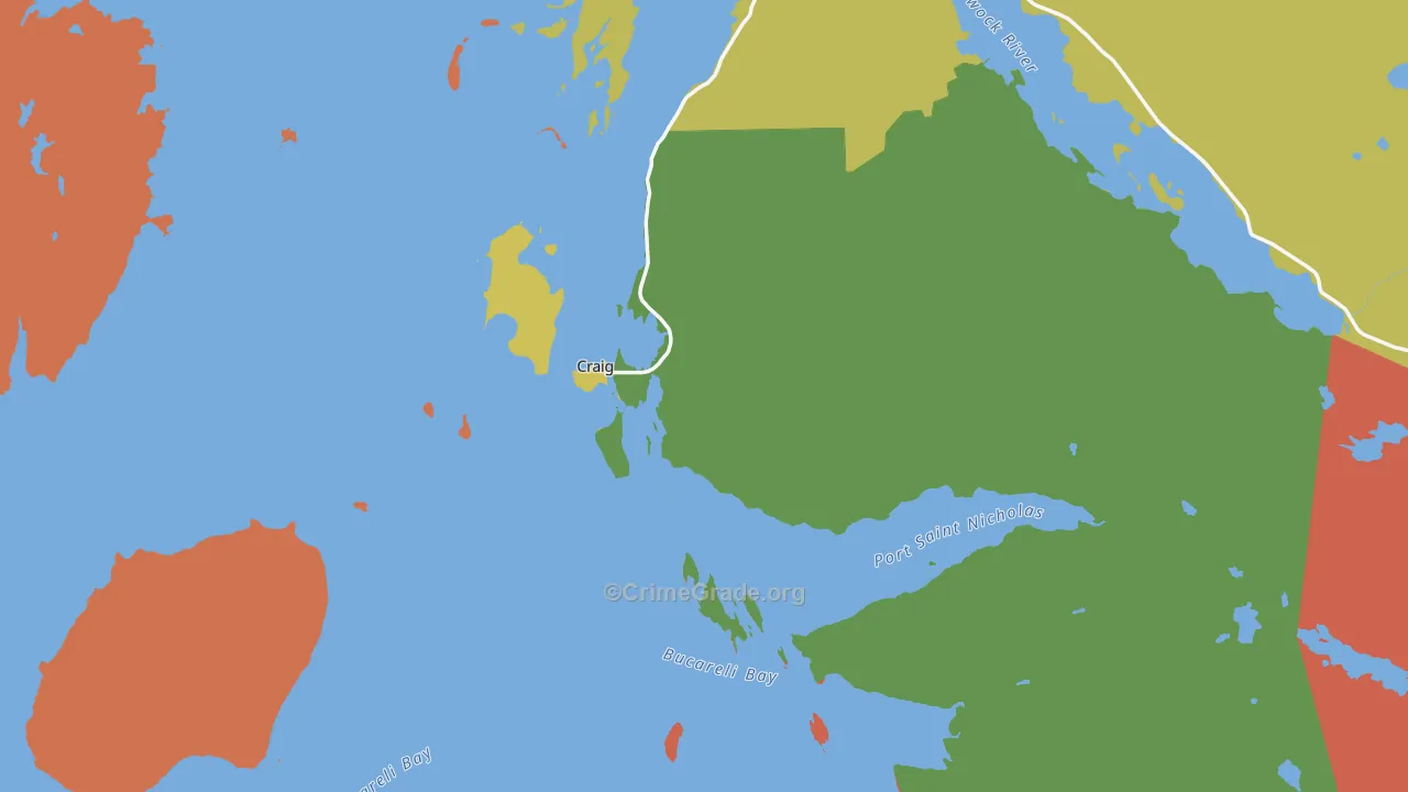 Craig, AK Map of Murder Rates
