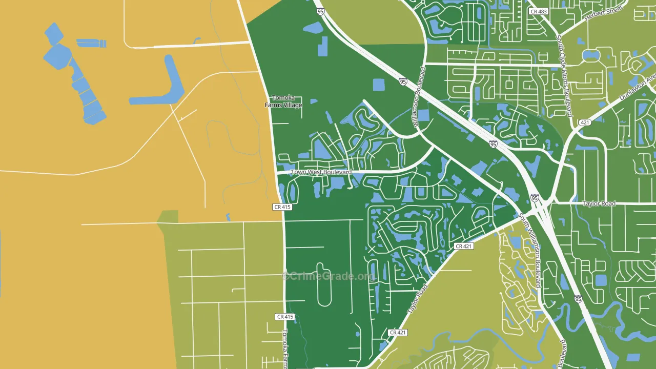 Craig Farms, Port Orange, FL Map of Murder Rates