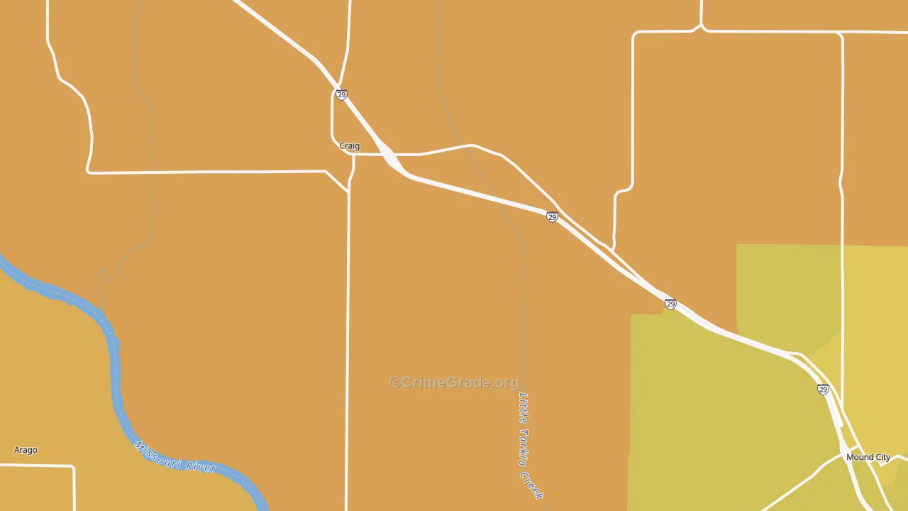 Craig, MO Map of Murder Rates