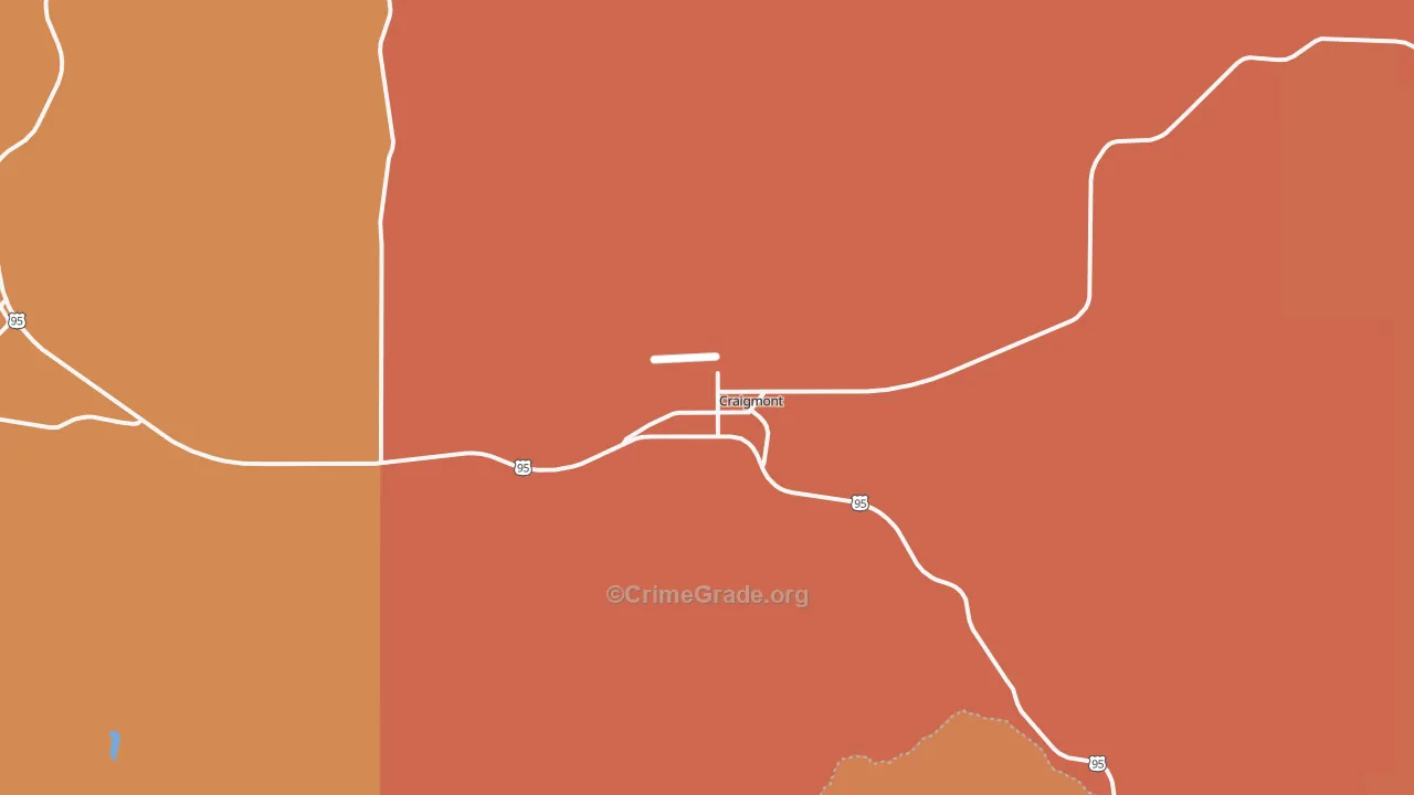 Craigmont, ID Map of Murder Rates