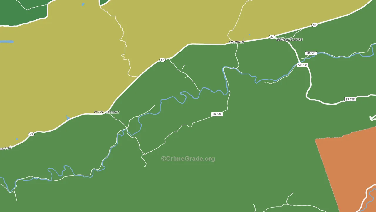Crandon, VA Map of Murder Rates