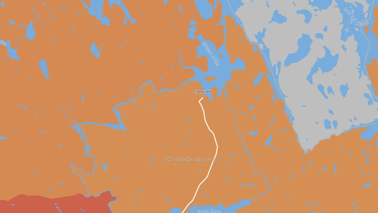 Crane Lake, MN Map of Murder Rates