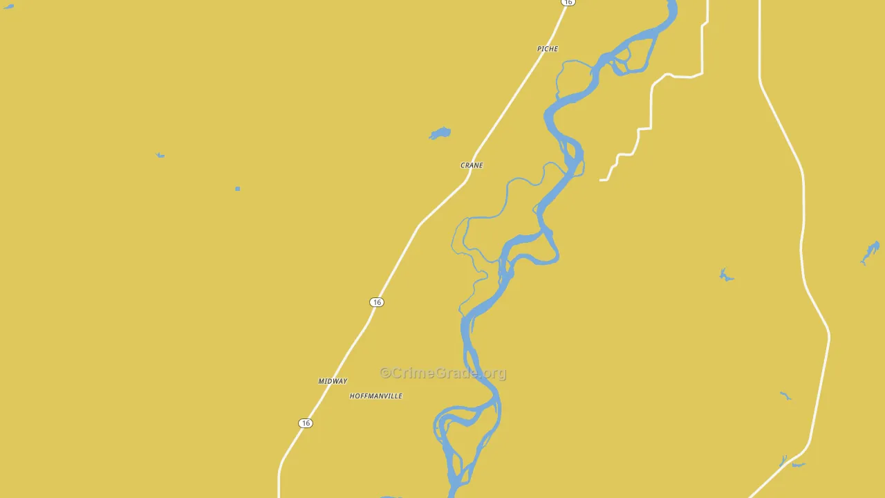 Crane, MT Map of Murder Rates