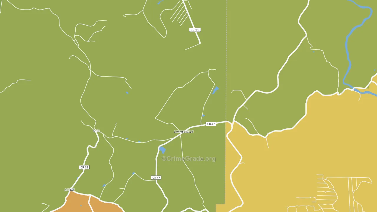 Cranesville, WV Map of Murder Rates