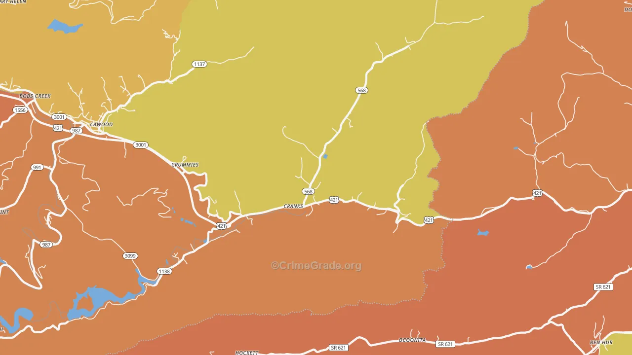 Cranks, KY Map of Murder Rates