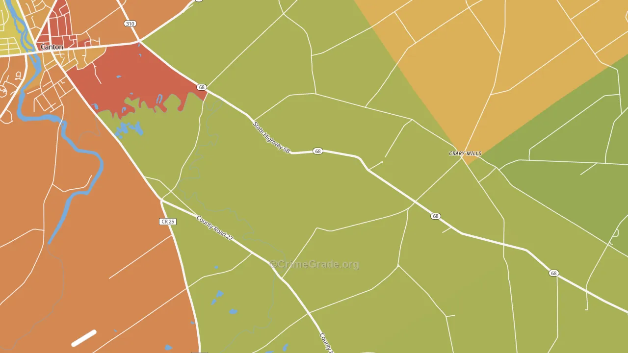 Crary Mills, NY Map of Murder Rates