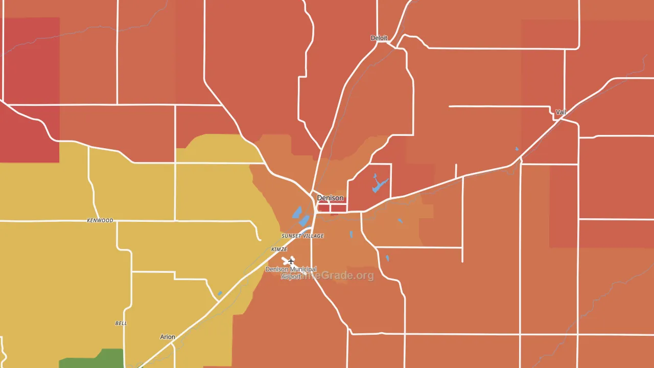 Crawford County, IA Map of Murder Rates