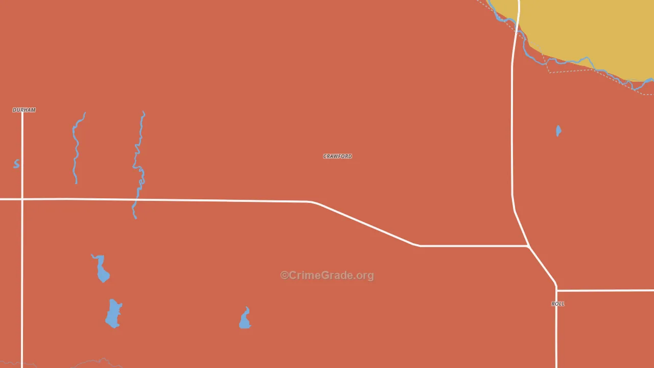 Crawford, OK Map of Murder Rates