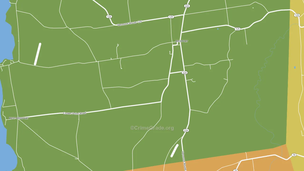 Cream Hill, VT Map of Murder Rates