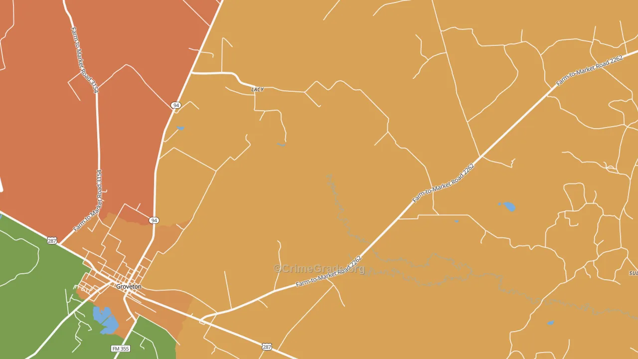Crecy, TX Map of Murder Rates