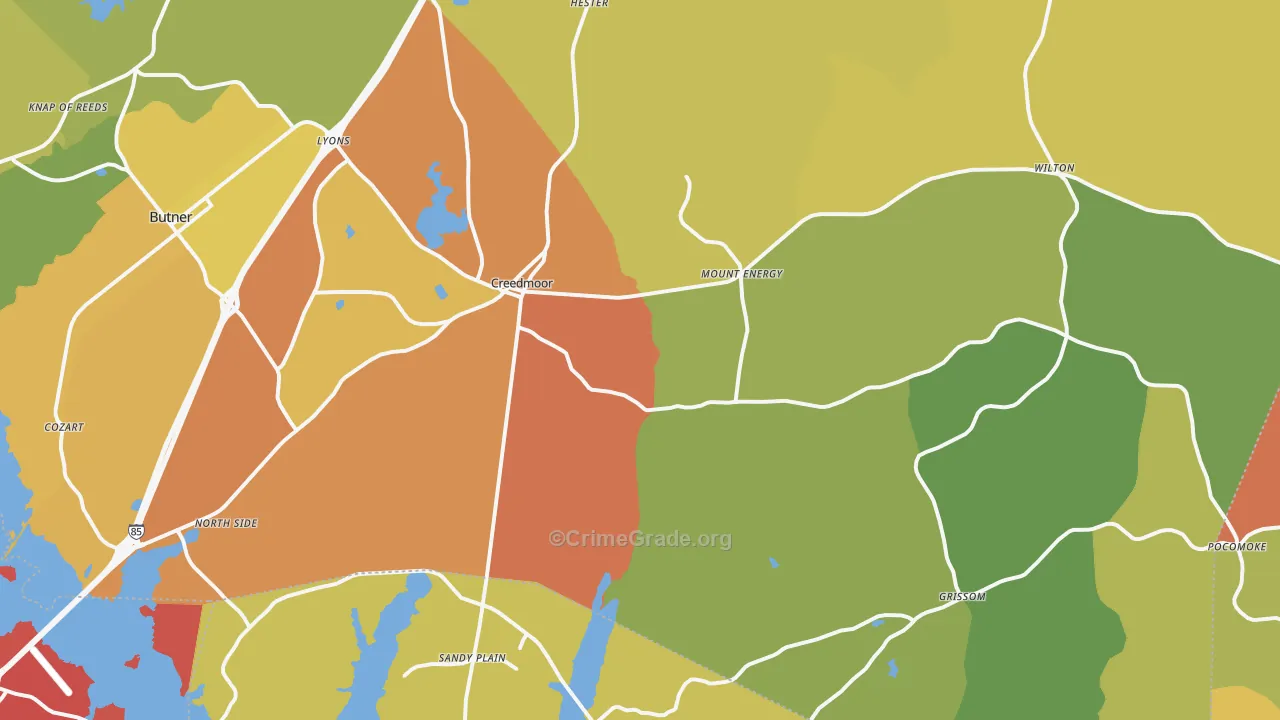 Creedmoor, NC Map of Murder Rates