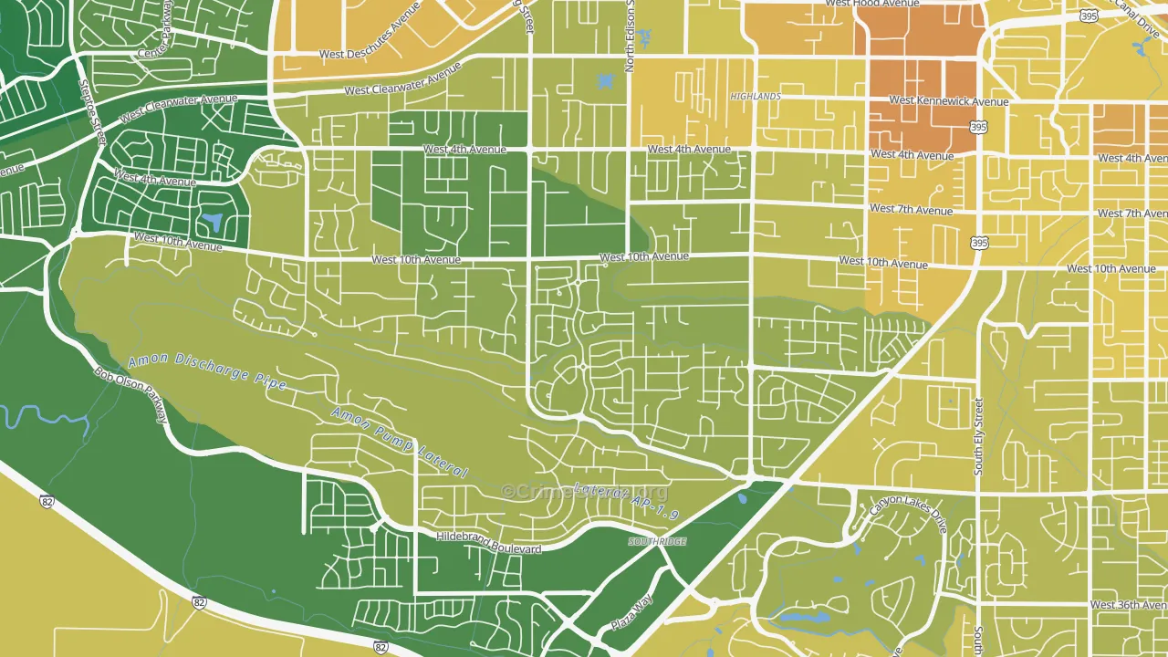Creekstone, Kennewick, WA Map of Murder Rates