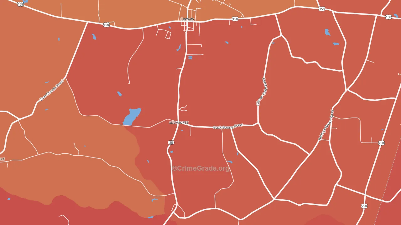 Creeksville, NC Map of Murder Rates